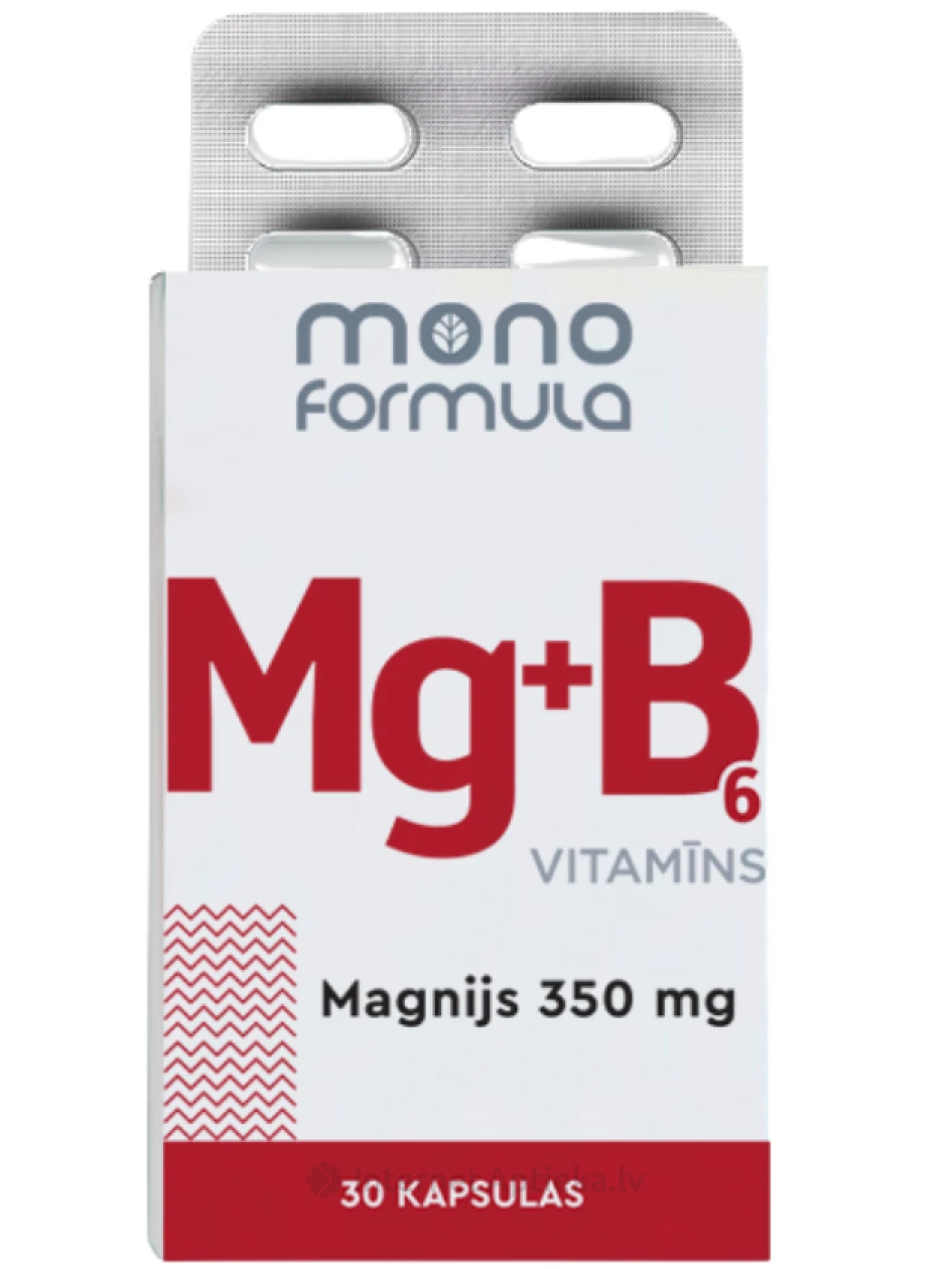 Mono Formula - Mg+B6 Vitamīns, 30 kapsulas | internetaptieka.lv
