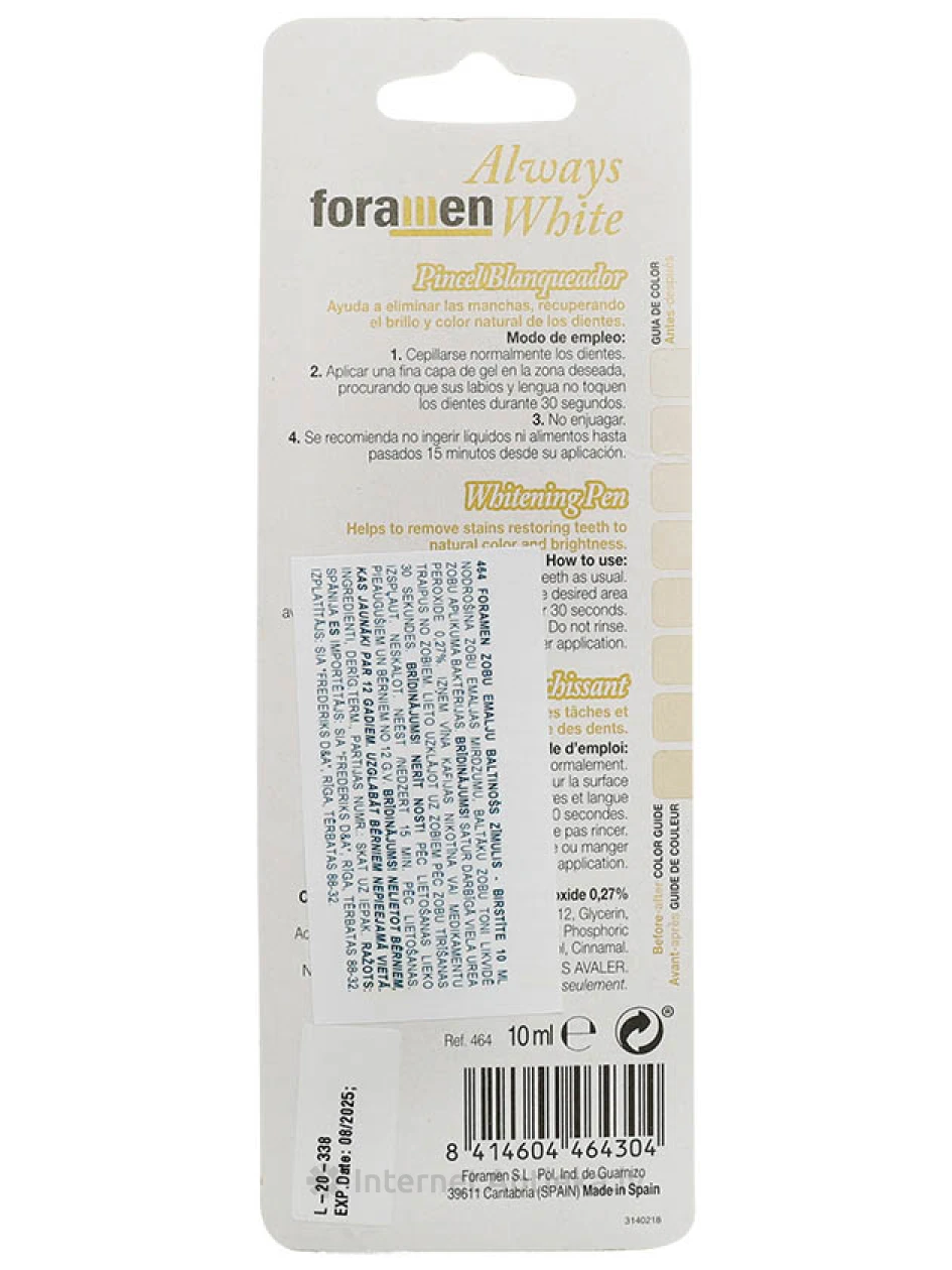 Foramen zobu emalju balinošs zīmulis - birstīte, 10 ml | internetaptieka.lv