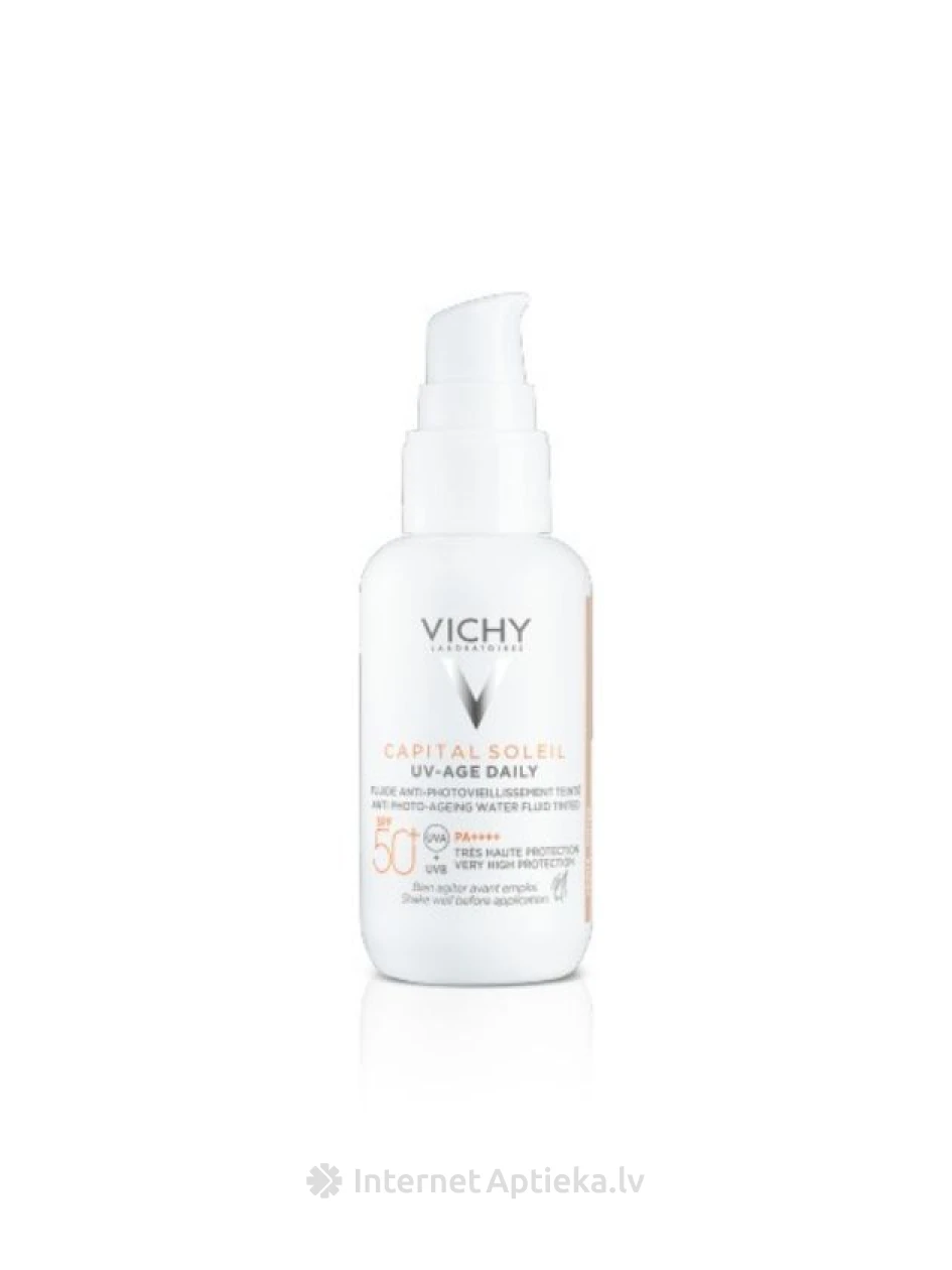 VICHY Capital Soleil UV-Age tonēts fluīds SPF 50+, 40 ml | internetaptieka.lv