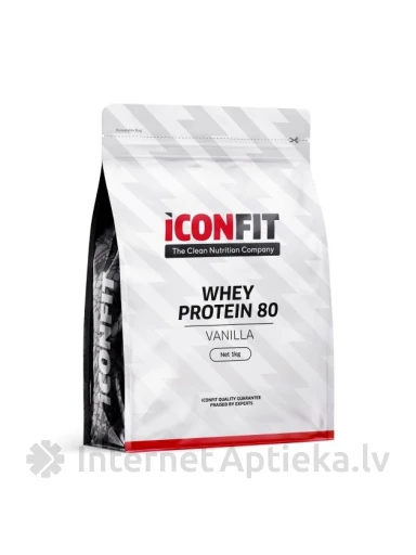ICONFIT WHEY PROTEIN 80 со вкусом ванили, 1 кг | internetaptieka.lv