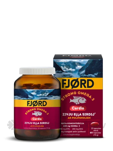 FJORD STRONG OMEGA -3 Cardio, 60 kapslit | internetaptieka.lv