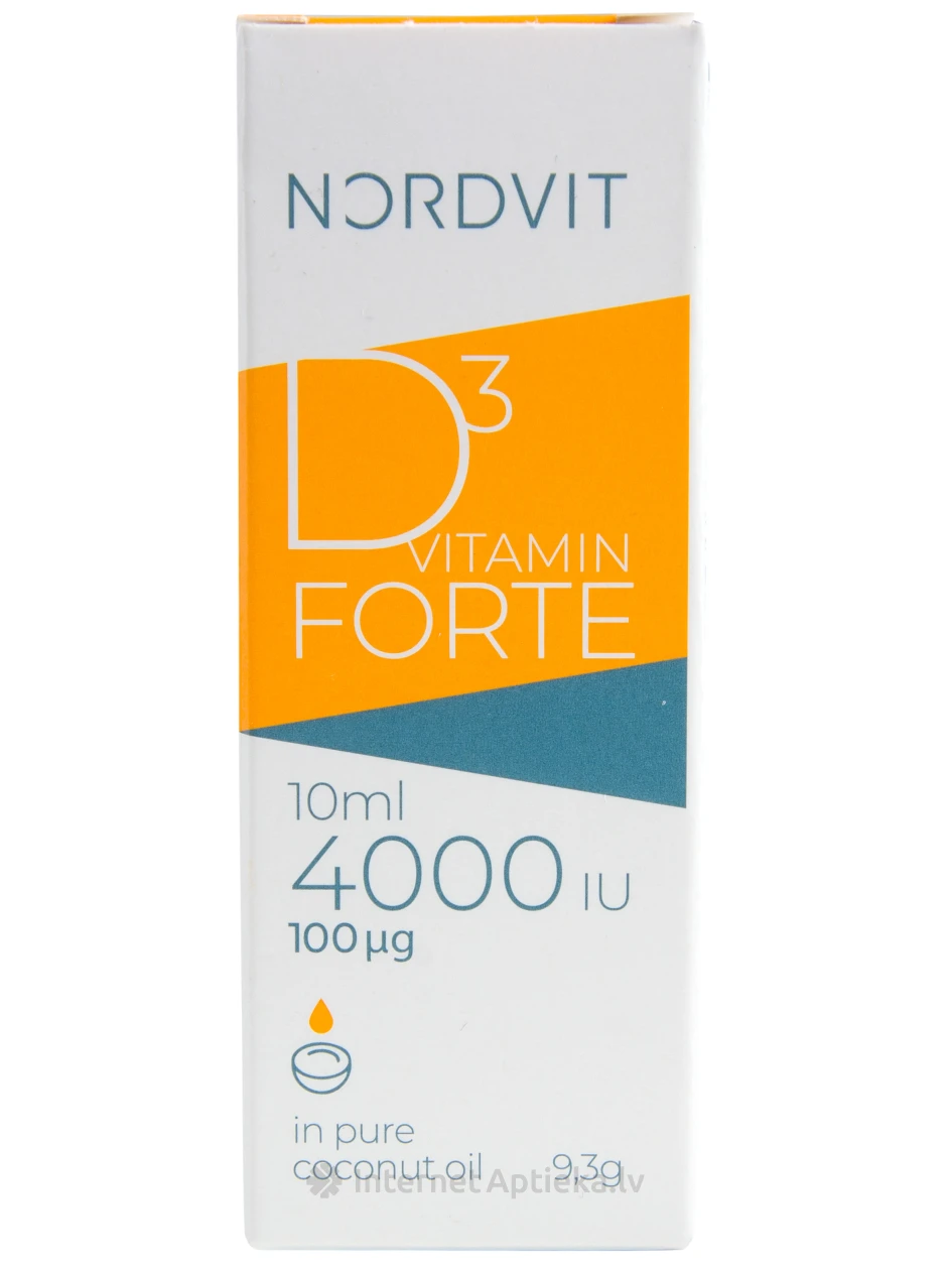 Nordvit D3 Vitamin Forte 4000 RÜ, 10 ml | internetaptieka.lv
