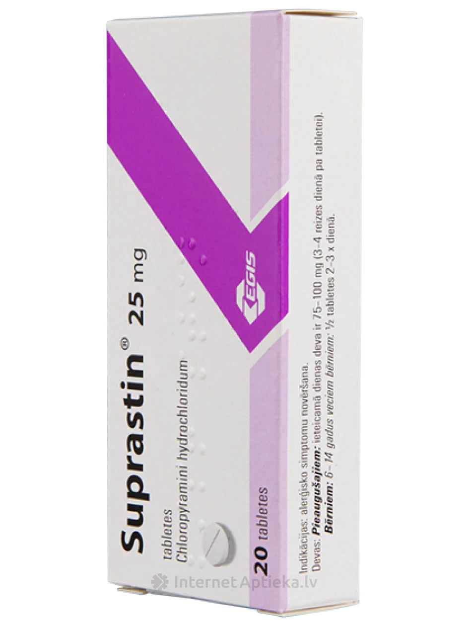 Suprastin, 20 tabletes | internetaptieka.lv