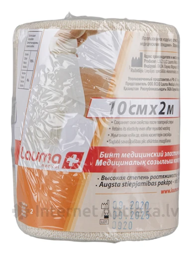 Lauma Medical elastīgā saite, 10 cm x 2 m | internetaptieka.lv