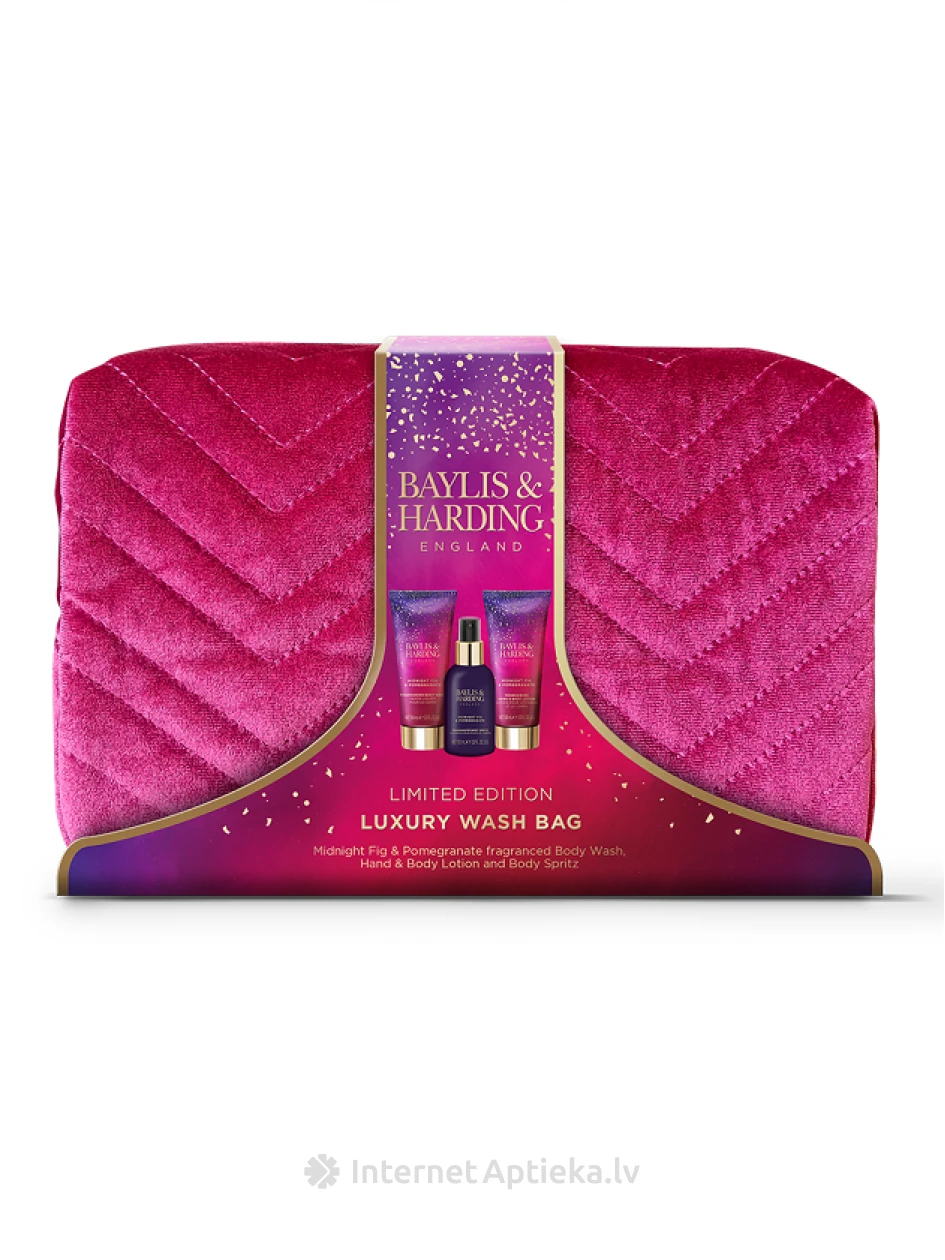 Baylis & Harding Midnight Fig & Pomegranate Deluxe Wash Bag набор | internetaptieka.lv