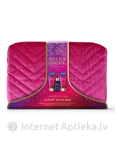 Baylis & Harding Midnight Fig & Granate Deluxe kehahoolduse kinkekomplekt, 100ml, 100ml, 100ml. | internetaptieka.lv