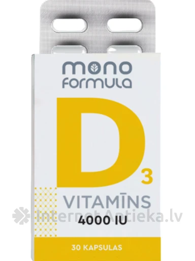 Mono Formula - D3 vitamīns, 30 kapsulas | internetaptieka.lv