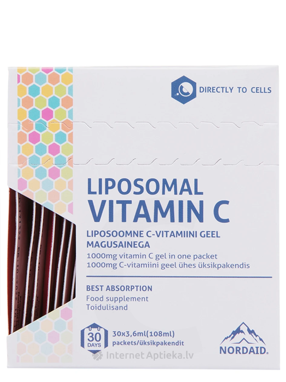 NordAid vitamiin C liposoomne vedelik 1000 mg, 30 pakki | internetaptieka.lv