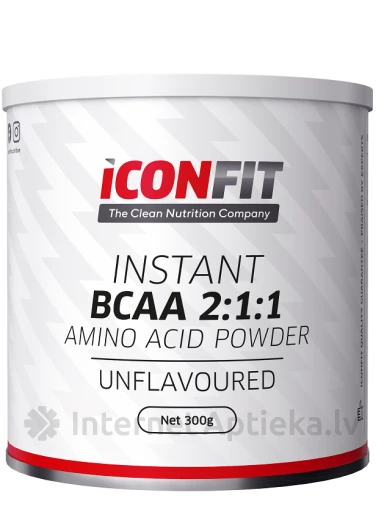 ICONFIT BCAA 2:1:1 Unflavoured Aminoskābju pulveris bez garšas, 300 g | internetaptieka.lv