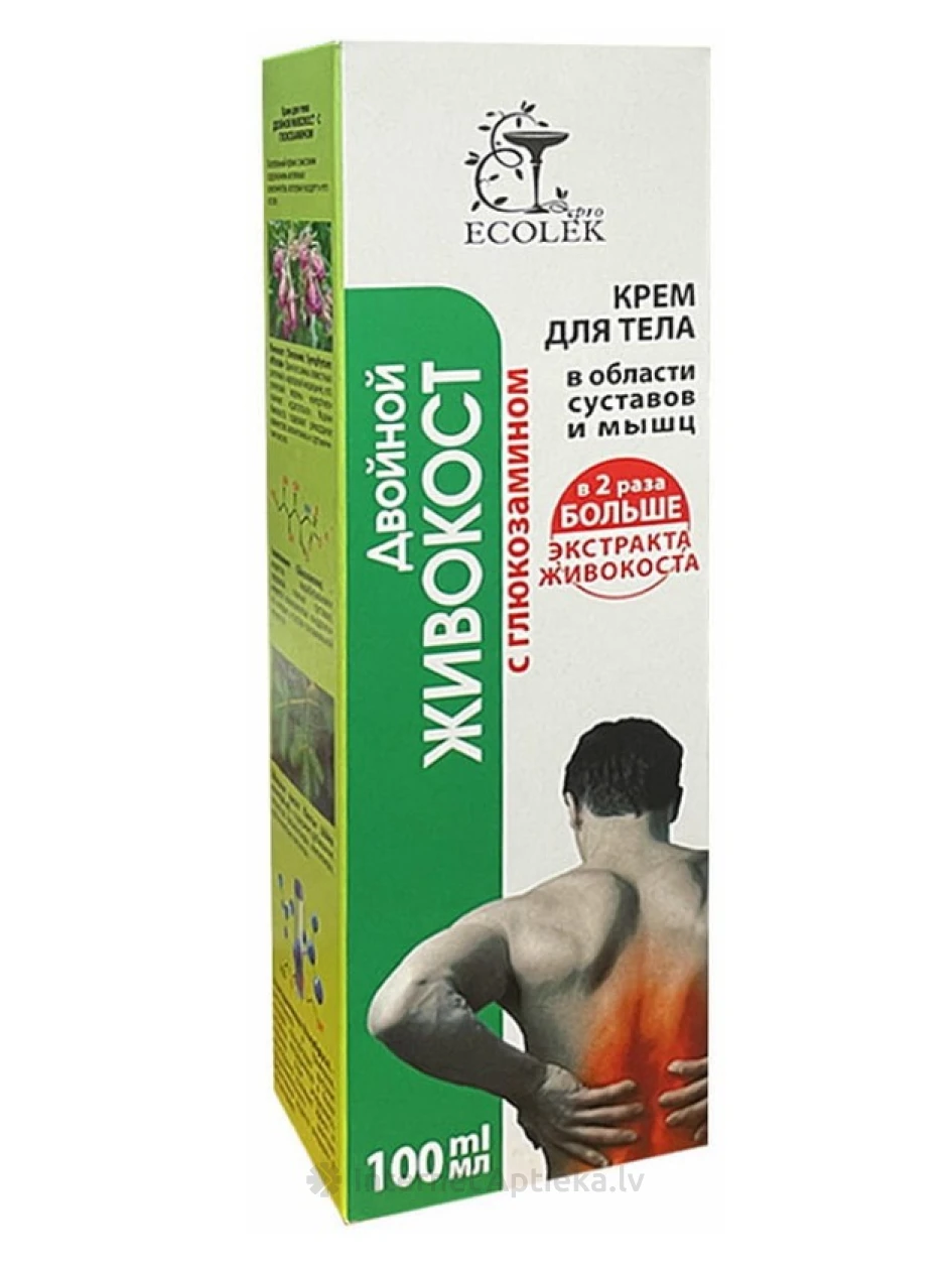 Ecolek Dubultais Živokost Ķermeņa krēms ar glikozamīnu, 100 ml | internetaptieka.lv