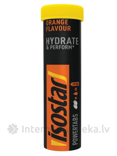 Isostar Šķīstošās tabletes Hydrate & Perform Powertabs Orange, 10 gb. | internetaptieka.lv