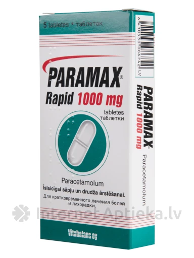Paramax Rapid 1000 мг, 5 таблеток | internetaptieka.lv