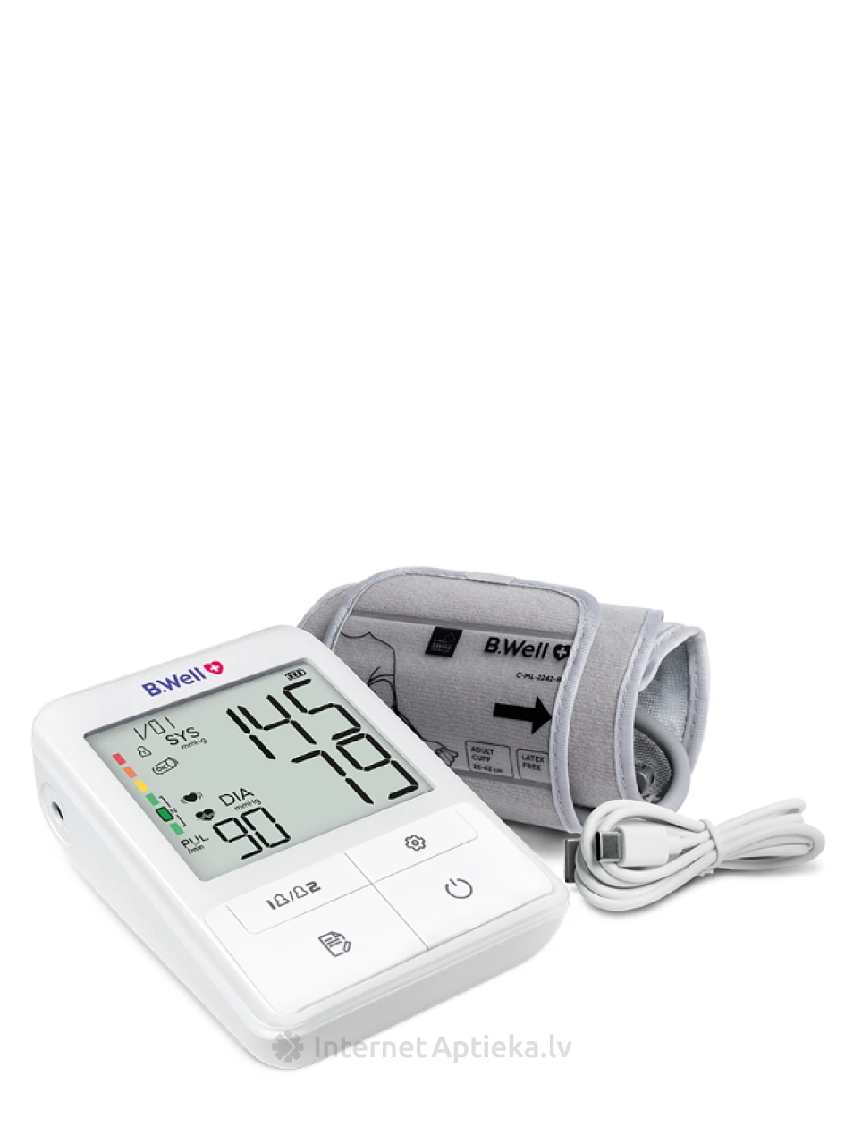 B.Well MED-58 automātiskais asinsspiediena mērītājs ar Comfort360 manšete | internetaptieka.lv