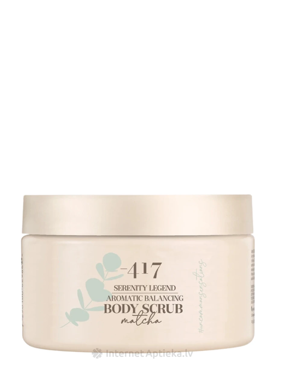 Minus 417 Serenity legend Matcha aromātiskais ķermeņa skrubis, 400 g | internetaptieka.lv