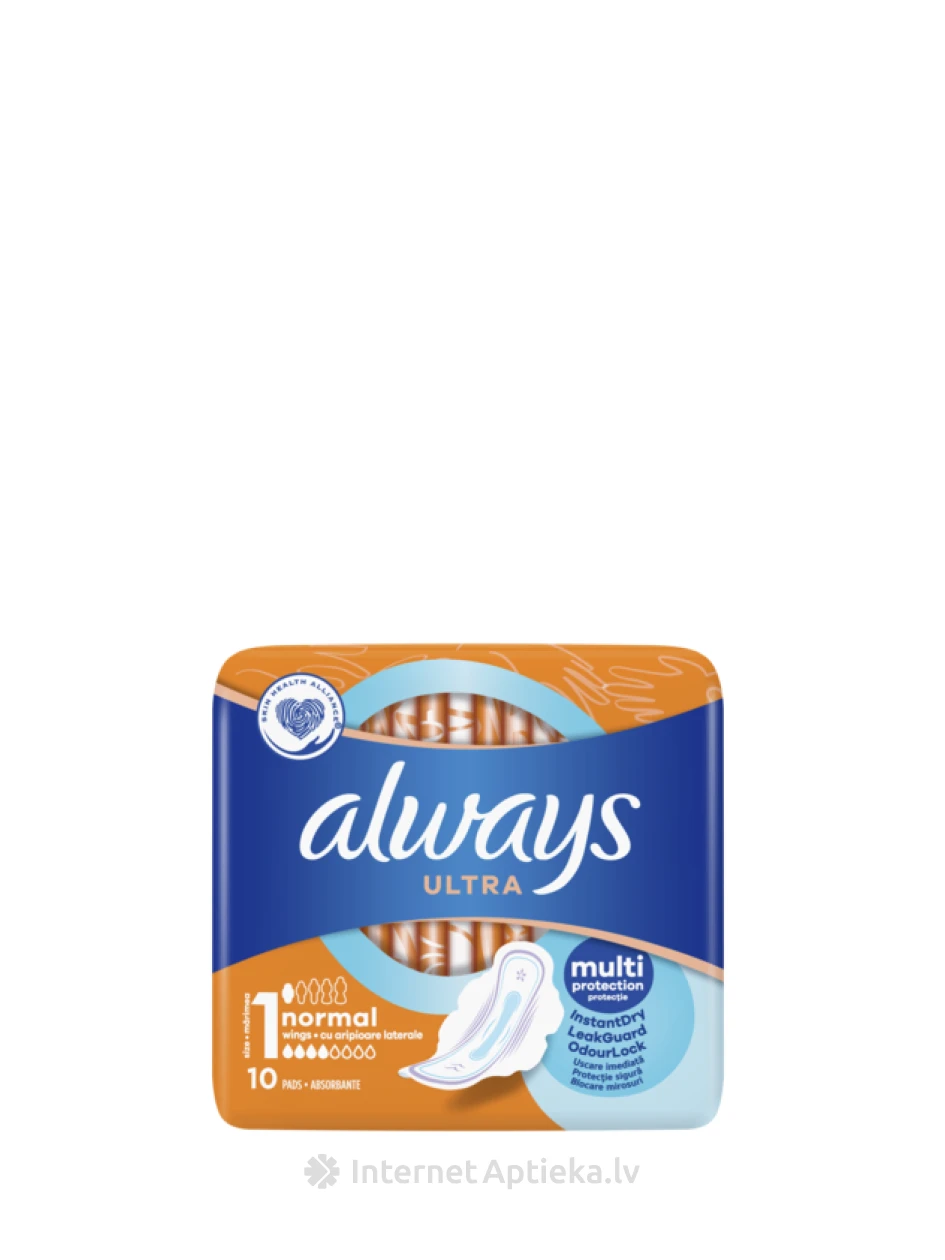 Always Ultra Normal Plus hügieenisidemed, 10 pakki | internetaptieka.lv