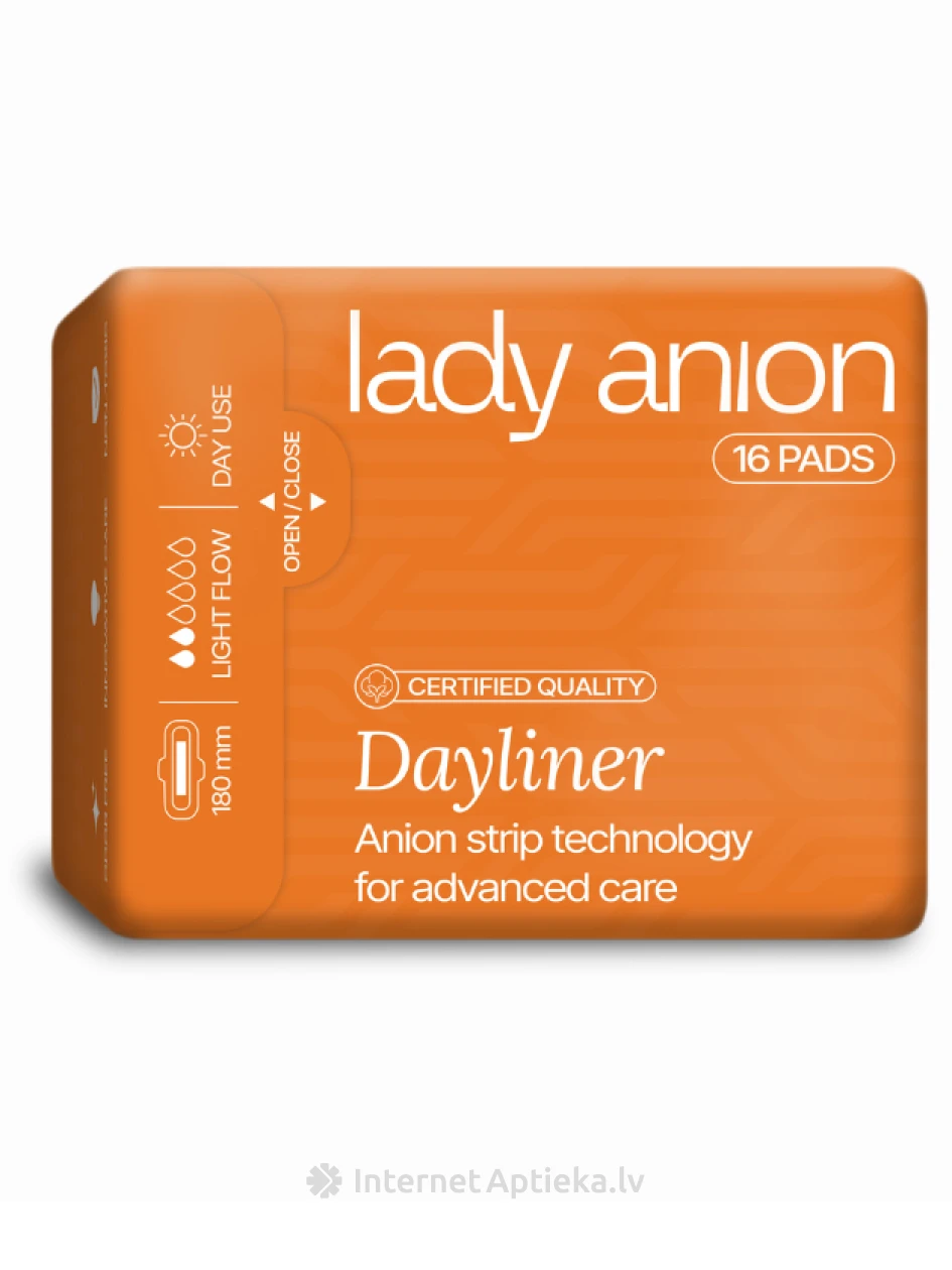 Lady ANION dieninės liemenėlės įdėklai su sparneliais, 16 vnt. | internetaptieka.lv