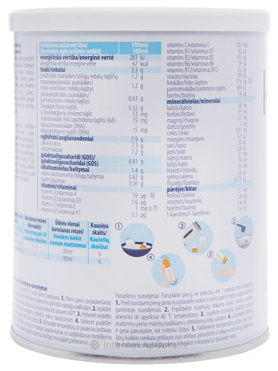 Kabrita 2 nākamais adaptētais maisījums uz kazas piena pamata, 6-12 mēn., 400 g | internetaptieka.lv