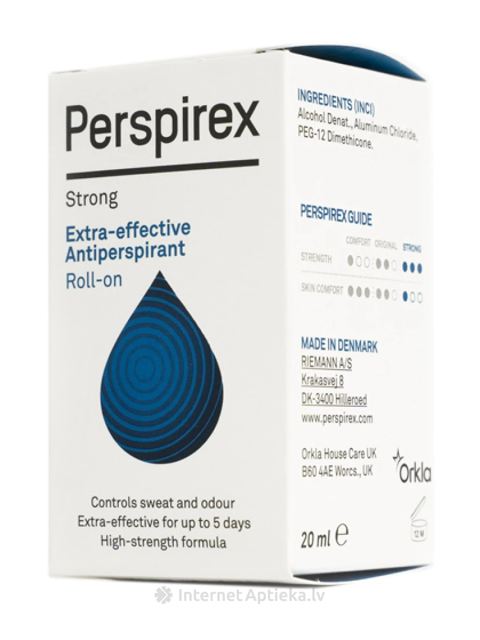 Perspirex Roll-On Strong Шариковый антиперспирант, 20 мл | internetaptieka.lv