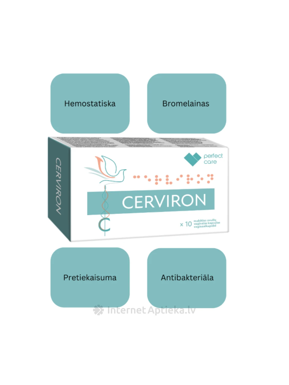 Cerviron  vaginālās kapsulas, 10 gb. | internetaptieka.lv