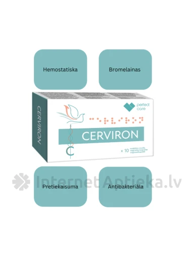 Cerviron вагинальные капсулы, 10 шт. | internetaptieka.lv