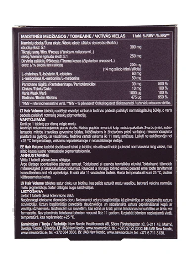 New Nordic Hair Volume, 30 таблеток | internetaptieka.lv