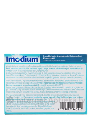Imodium, 6 kapslit | internetaptieka.lv