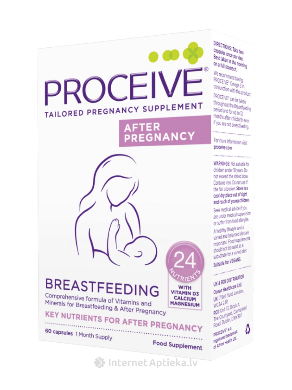 Витамины PROCEIVE Breastfeeding, 60 капсул | internetaptieka.lv