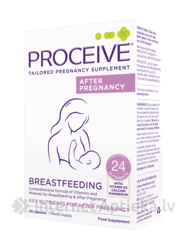 PROCEIVE Breastfeeding - toidulisand imetavale emale, 60 kapslit | internetaptieka.lv
