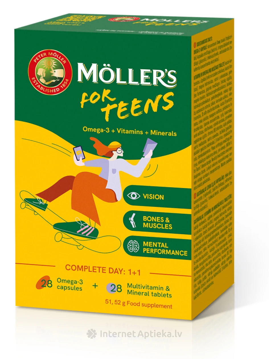 Möller’s for Teens, 28+28 шт. | internetaptieka.lv