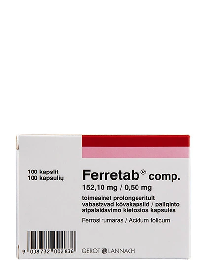 Ferretab Comp., 100 kapsulas - InternetAptieka.lv