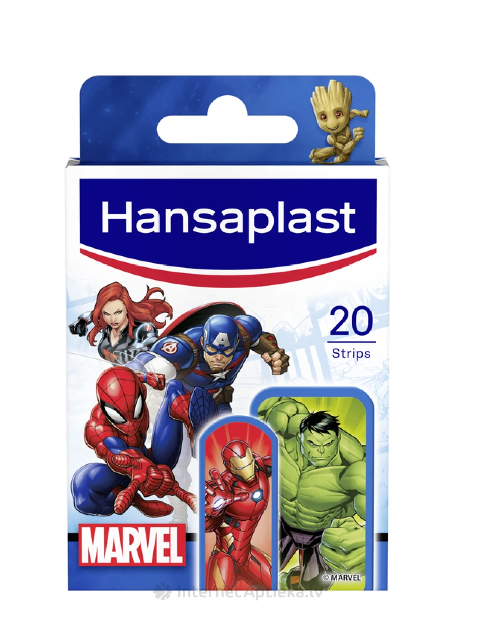 HANSAPLAST KIDS plaastrid Marvel Super Heroes, 20 tk. | internetaptieka.lv
