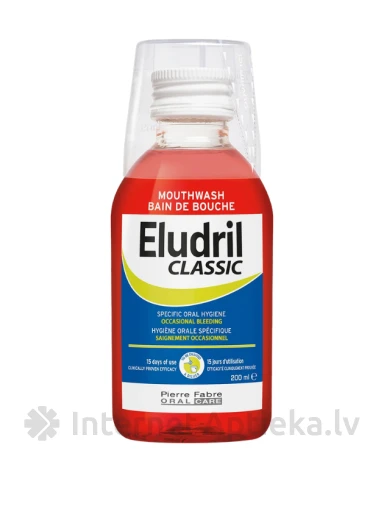 Eludril Classic mutes dobuma skalošanas līdzeklis, 200 ml | internetaptieka.lv