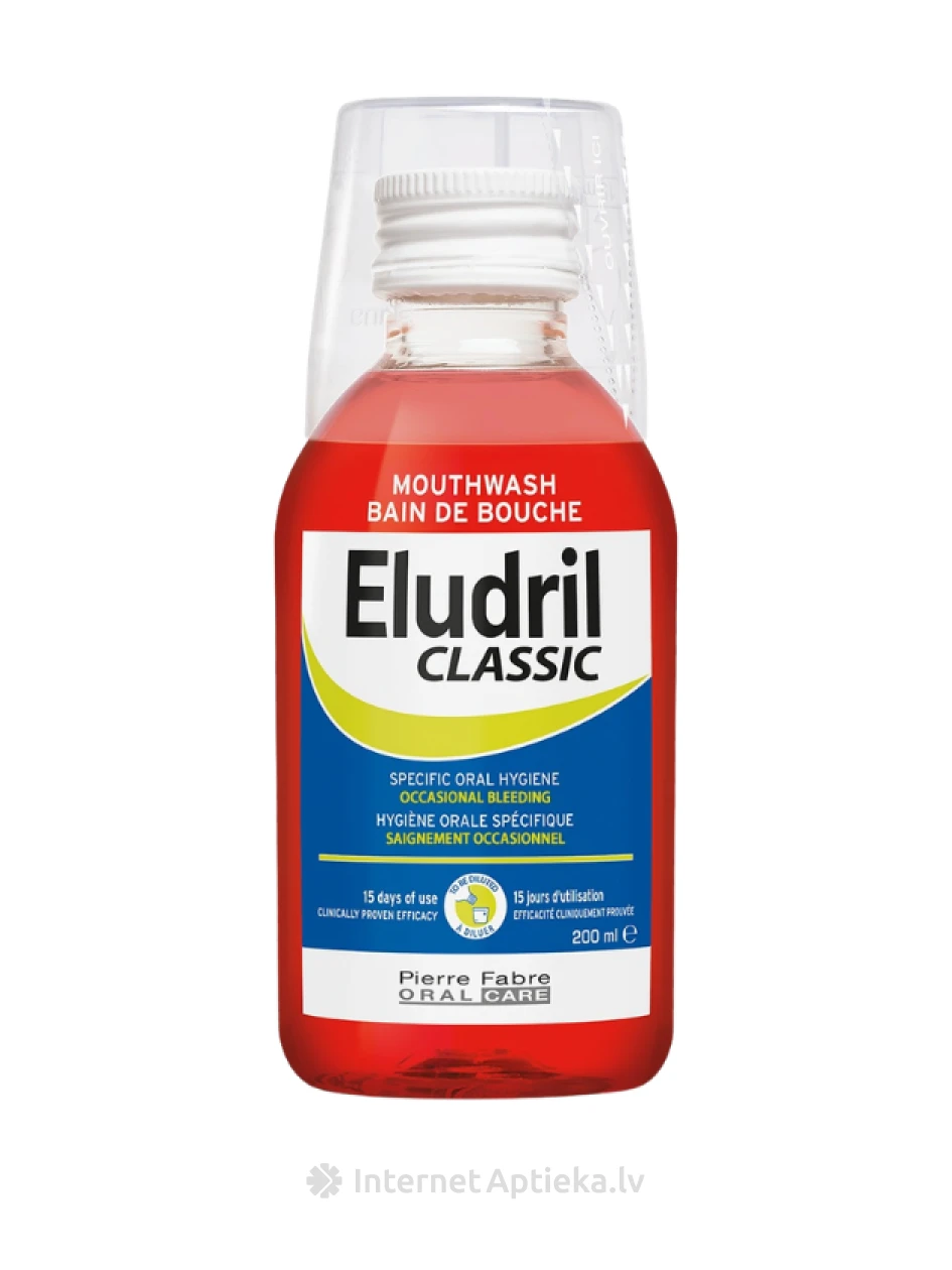 Eludril Classic mutes dobuma skalošanas līdzeklis, 200 ml | internetaptieka.lv