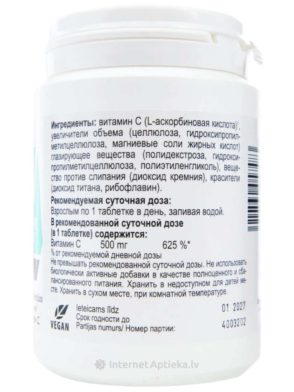 Vita C LONG 500mg, 150 tabletes | internetaptieka.lv