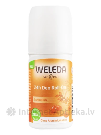 Weleda дезодорант с шариком Roll-On 24h с облепиховым маслом, 50 мл | internetaptieka.lv