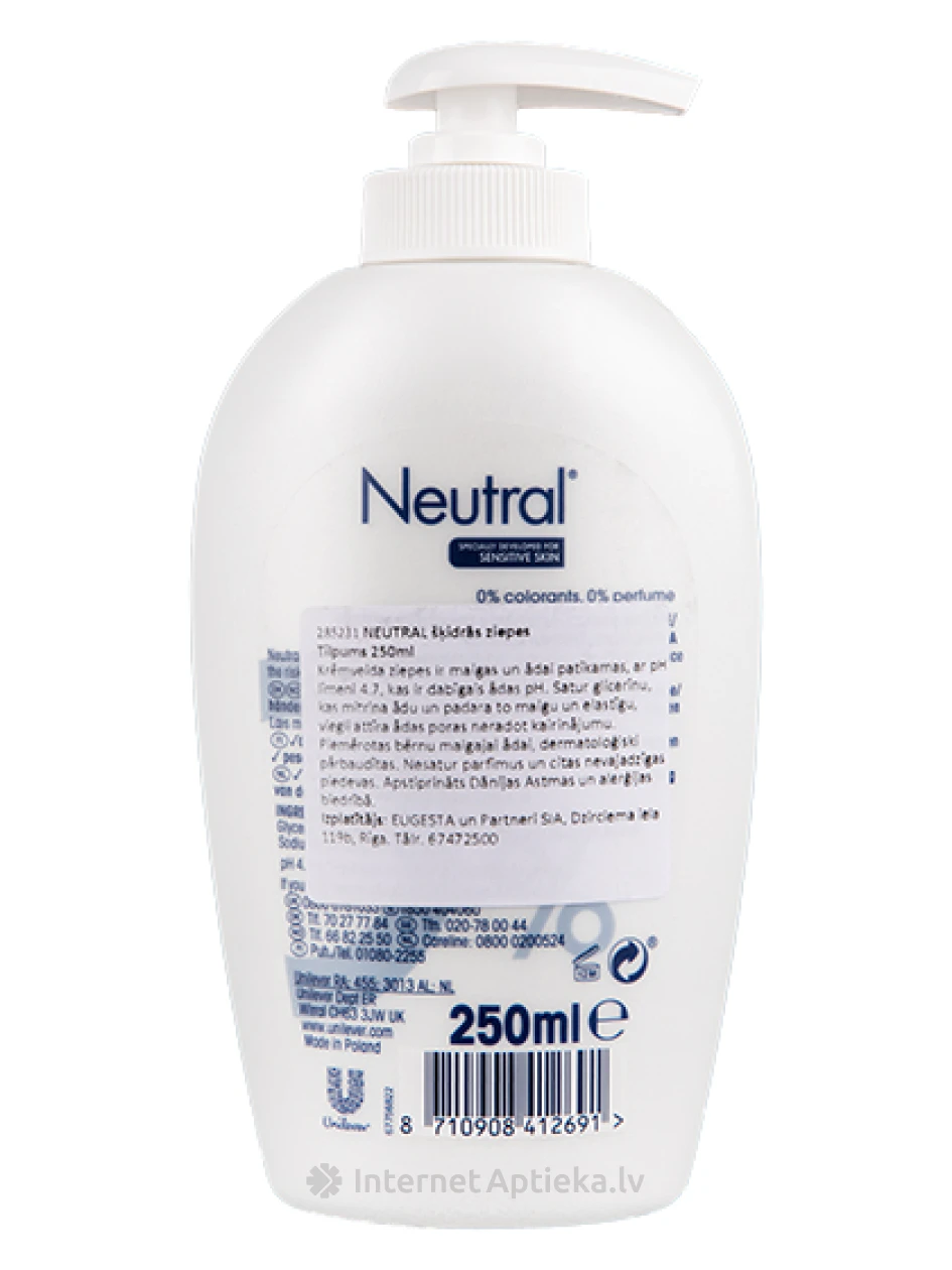 NEUTRAL šķidrās ziepes, 250 ml | internetaptieka.lv