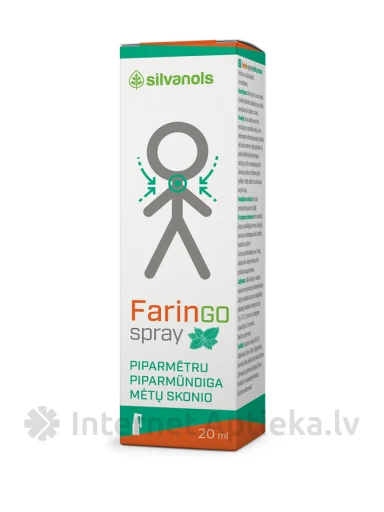 Silvanols FarinGospray piparmünt, 20 ml | internetaptieka.lv