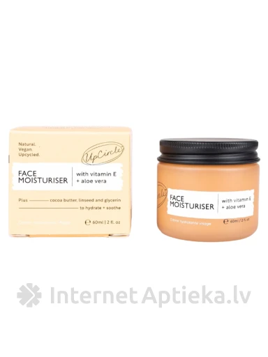 UpCircle niisutav näokreem E-vitamiini ja aaloe veraga, 60 ml | internetaptieka.lv