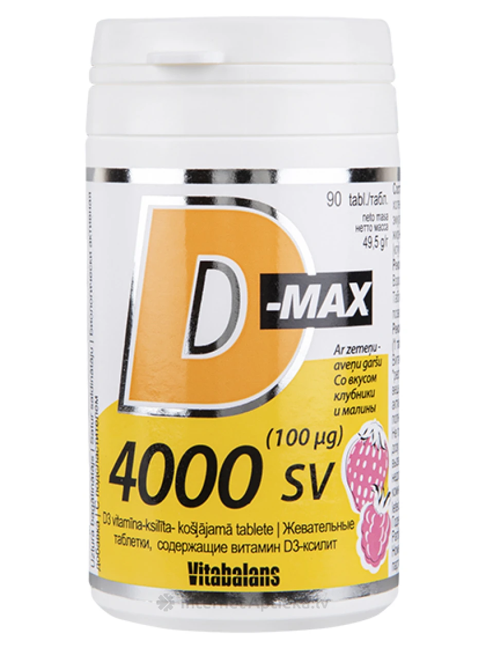 D-Max 4000SV, 90 tabletti | internetaptieka.lv