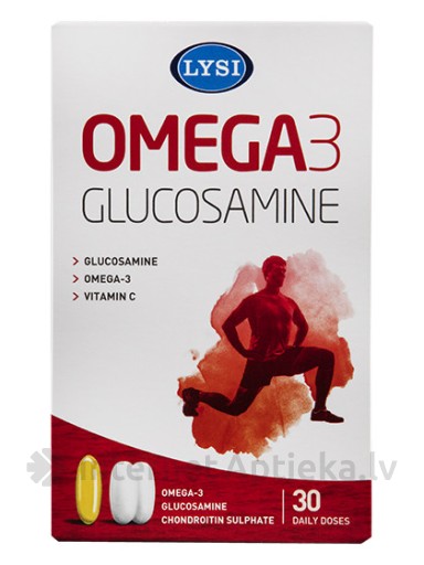 Lysi Omega-3 glikozamīns+hondroitīns, 30 kaps.+60 tabl.