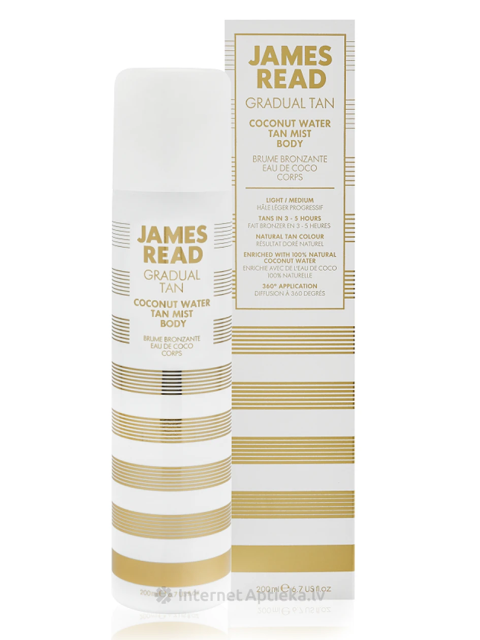 JAMES READ Kokosriekstu iedeguma sprejs ķermenim, 200 ml | internetaptieka.lv