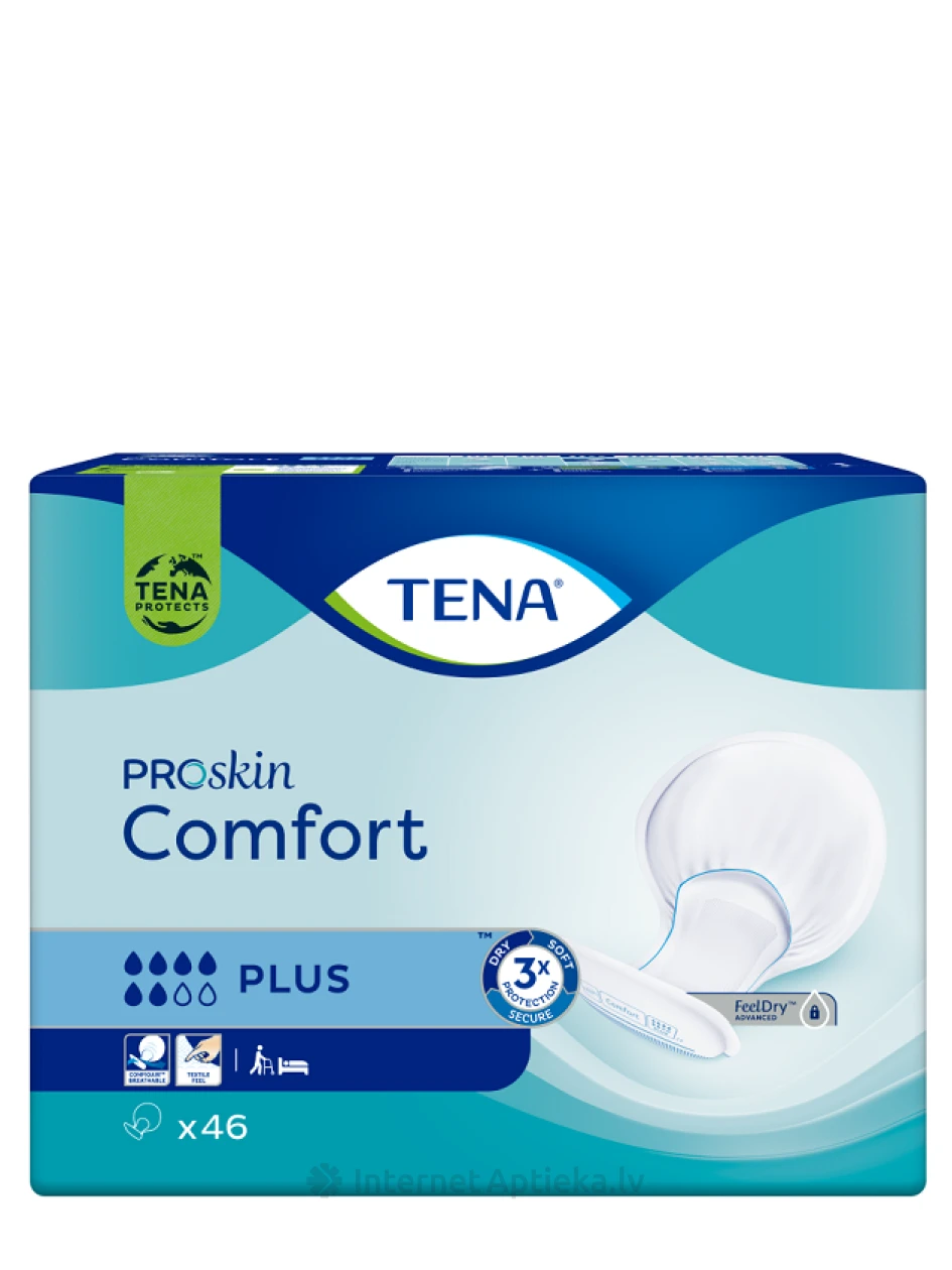 TENA Comfort Plus hügieenisidemed, 46 tk. | internetaptieka.lv