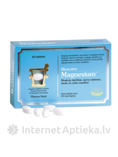 BioActive Magnesium 200 mg, 60 tabletti | internetaptieka.lv