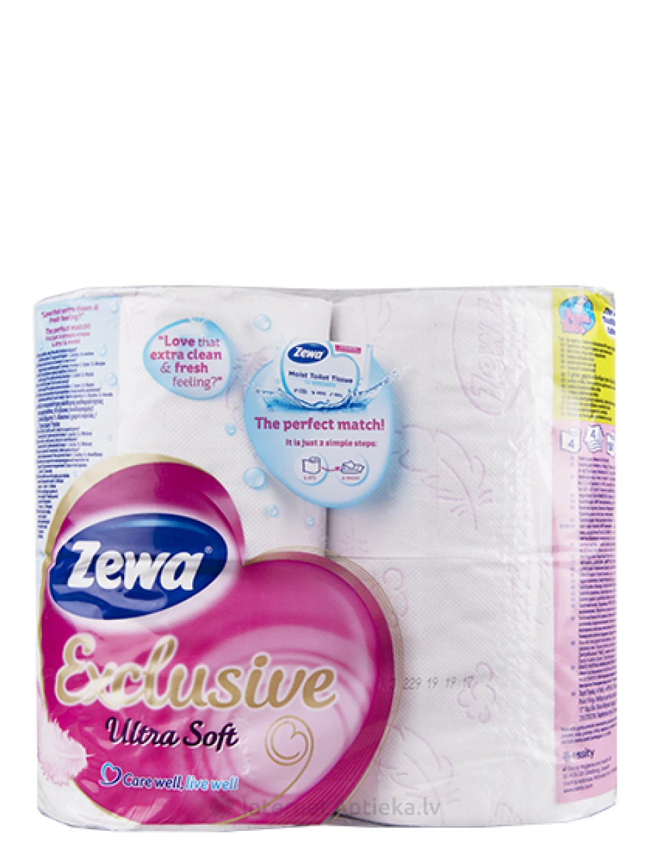 Zewa Exlusive Ultra Soft Tualetes papīrs, 4 gb | internetaptieka.lv