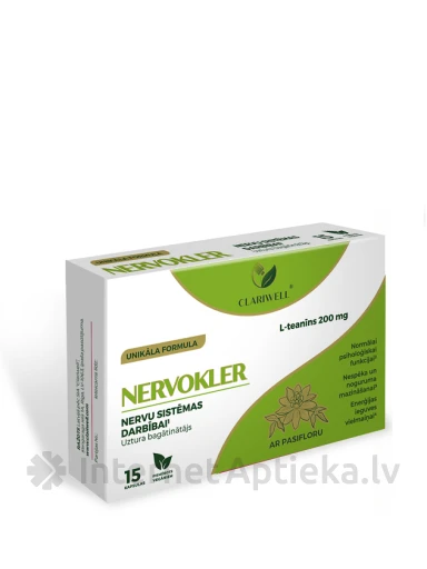 CLARIWELL NERVOKLER® nervu sistēmai, 15 kapsulas | internetaptieka.lv