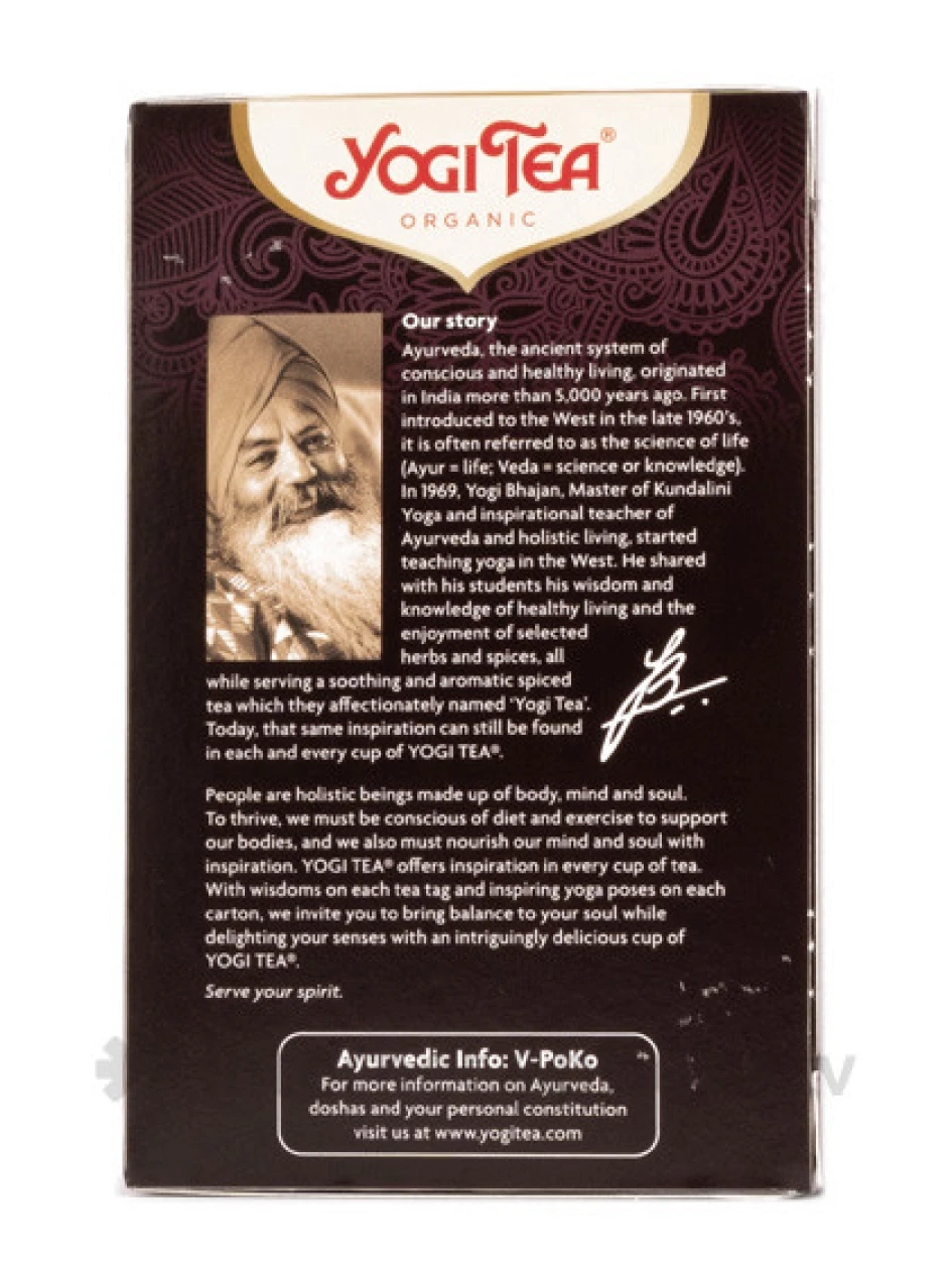 Tēja Yogi Sweet Chai, 17 paciņas | internetaptieka.lv