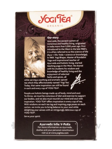 Tēja Yogi Sweet Chai, 17 paciņas | internetaptieka.lv