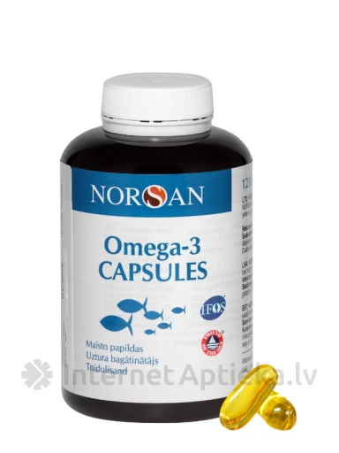 NORSAN OMEGA-3, 120 kapsulas | internetaptieka.lv