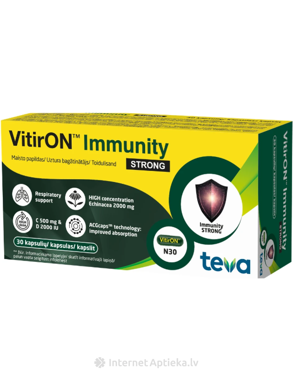 Vitironi immuunsus Strong, 30 kapslit | internetaptieka.lv