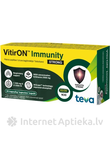 Vitiron Immunity strong, 30 КАПСУЛ | internetaptieka.lv